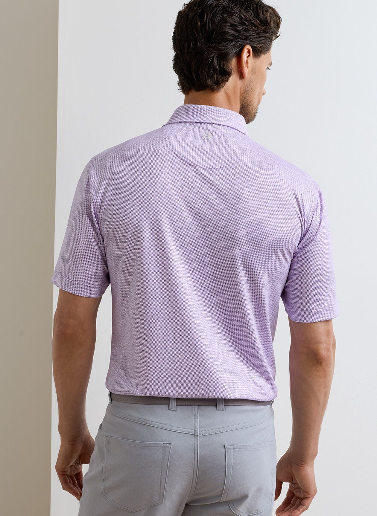 PETER MILLAR Ashgrove Performance Jersey Polo Shirt - Men's Classic Fit - Purple Iris - Image 3