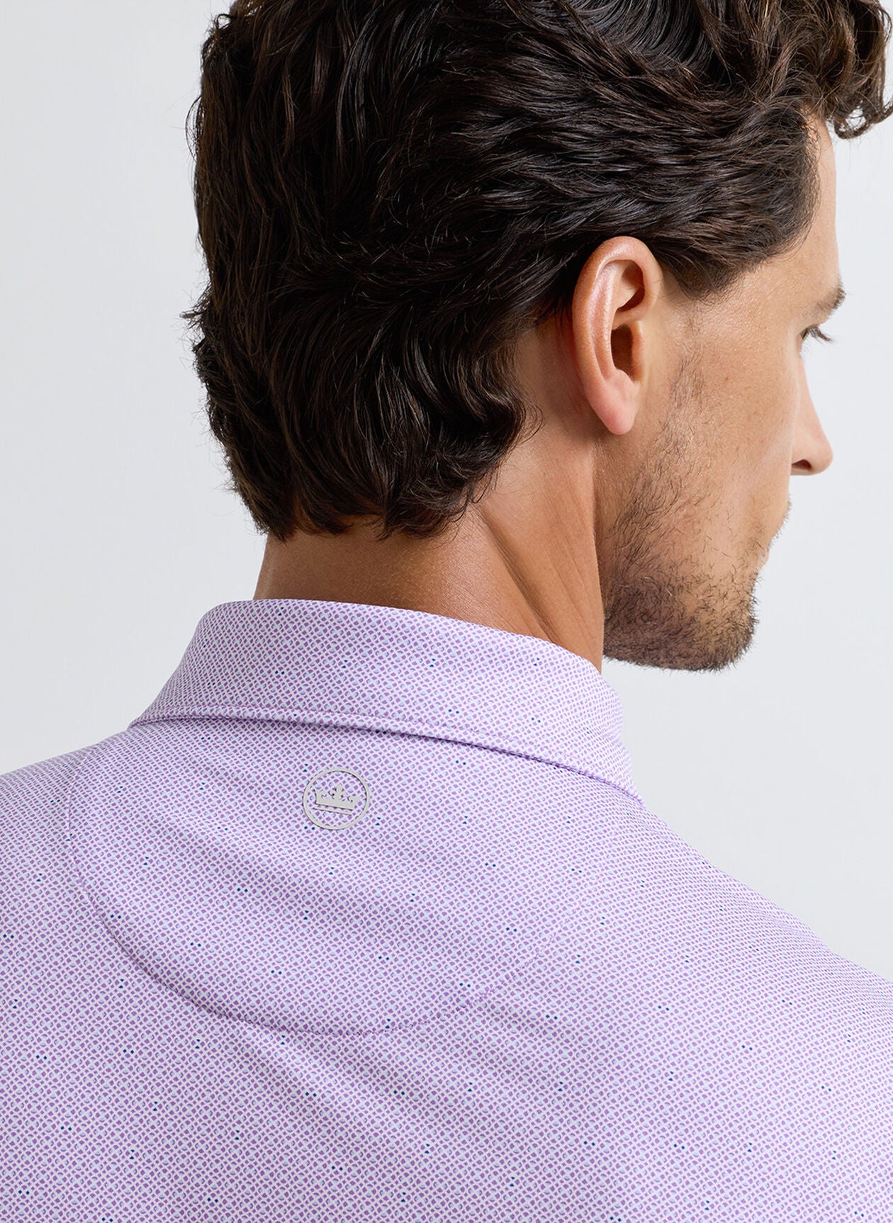 PETER MILLAR Ashgrove Performance Jersey Polo Shirt - Men's Classic Fit - Purple Iris - Image 5