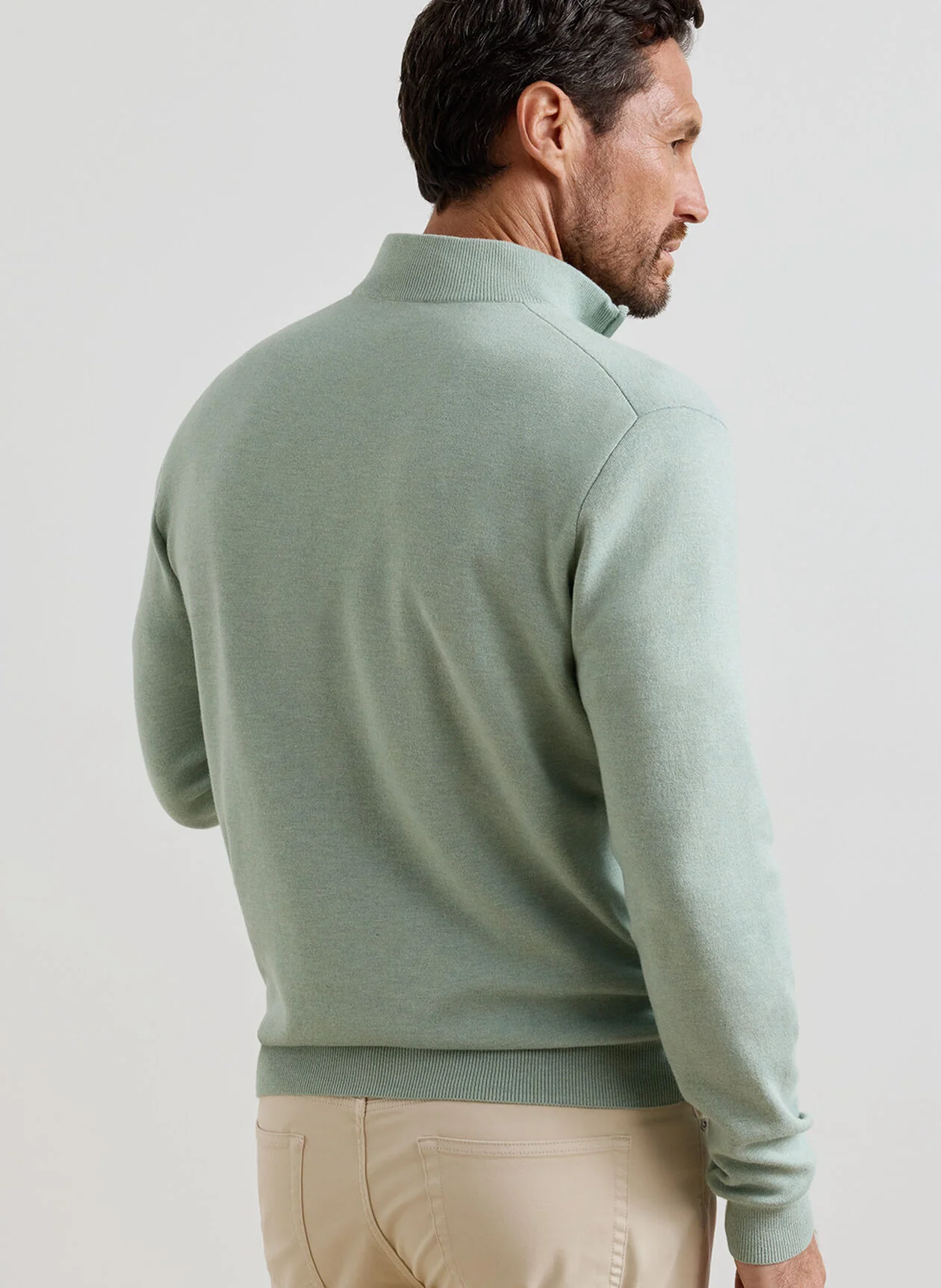 PETER MILLAR Coolspun Lite Cotton Quarter-Zip Sweater – Men's Classic Fit – Grandview - Image 3