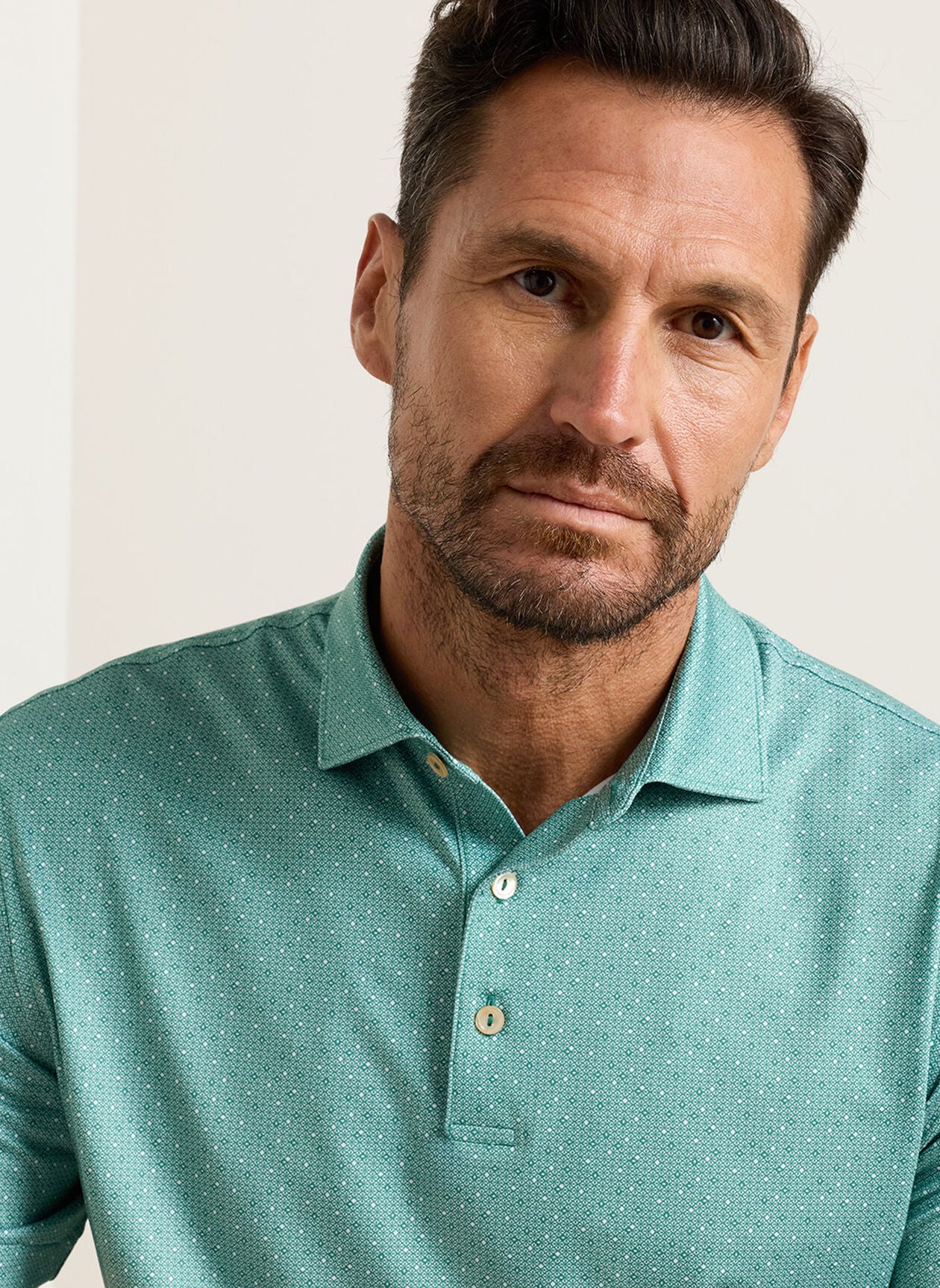 PETER MILLAR Dashwood Performance Jersey Polo Shirt - Men's Classic Fit - Snow Pea - Image 4