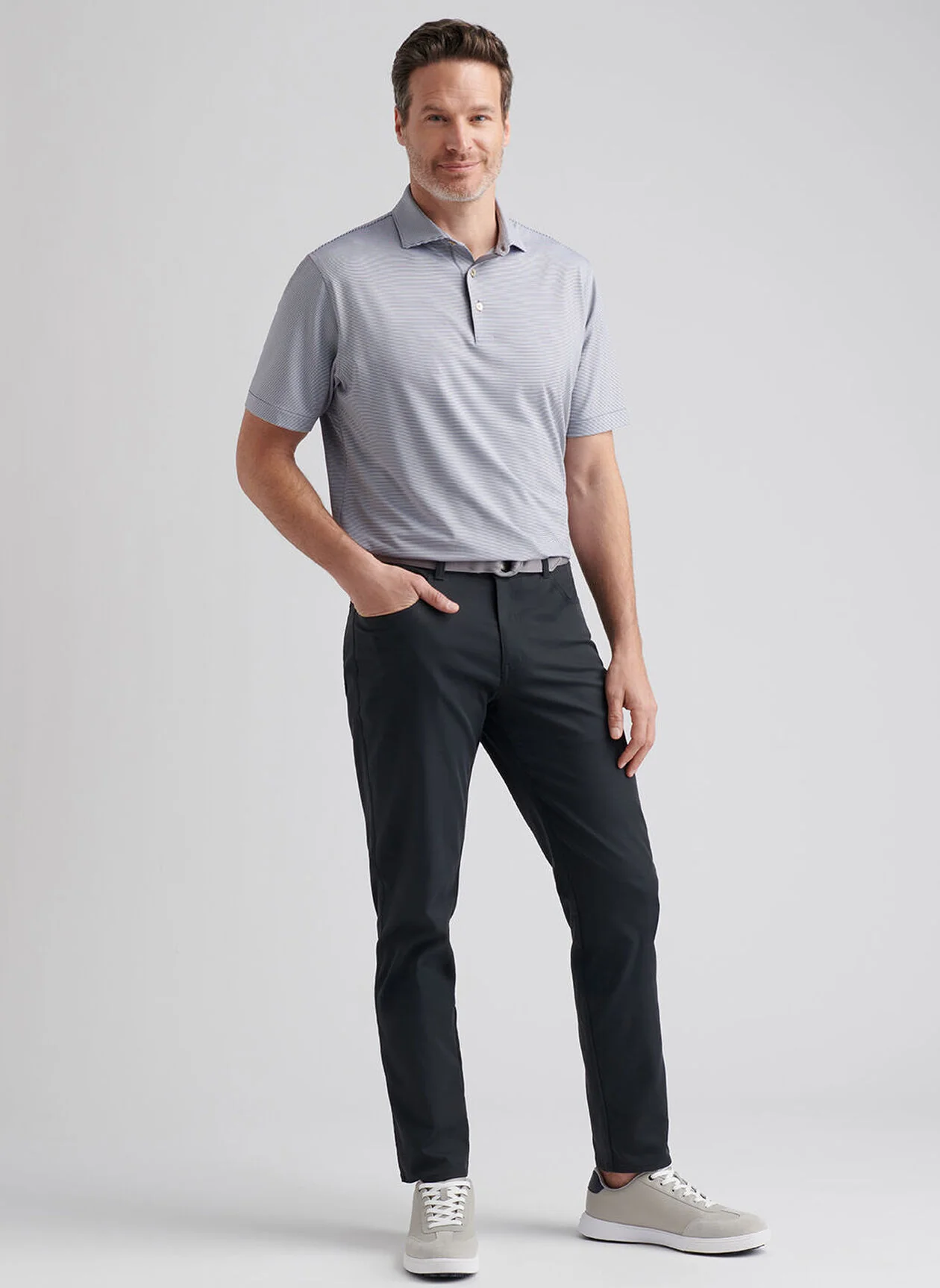 PETER MILLAR Eb66 Performance Five-Pocket Trousers - Men's Classic Fit - Black - Image 5