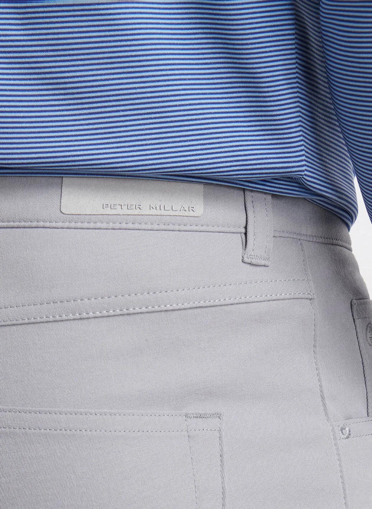 PETER MILLAR Eb66 Performance Five-Pocket Trousers - Men's Classic Fit - Gale Grey - Image 3