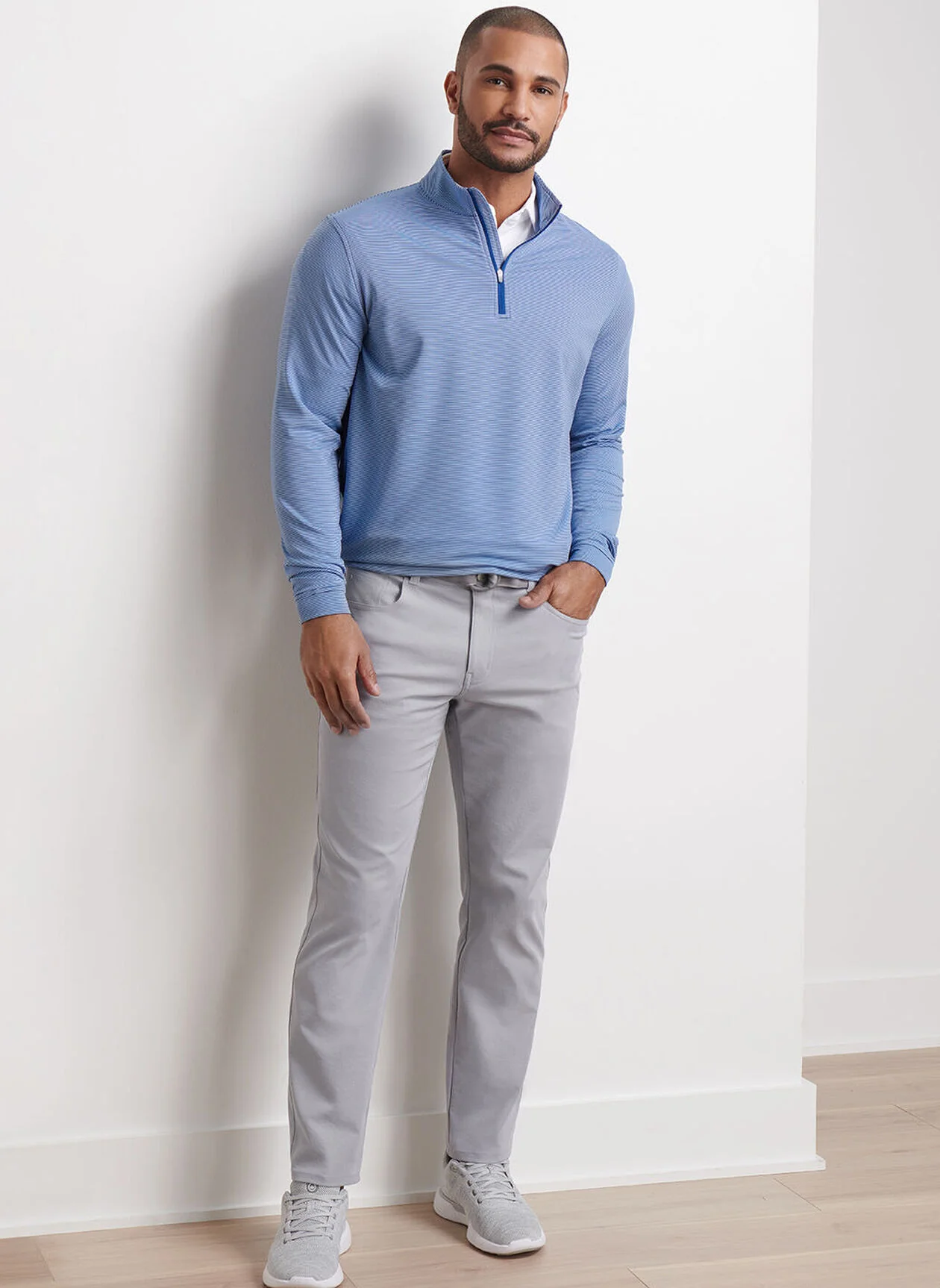 PETER MILLAR Eb66 Performance Five-Pocket Trousers - Men's Classic Fit - Gale Grey - Image 5