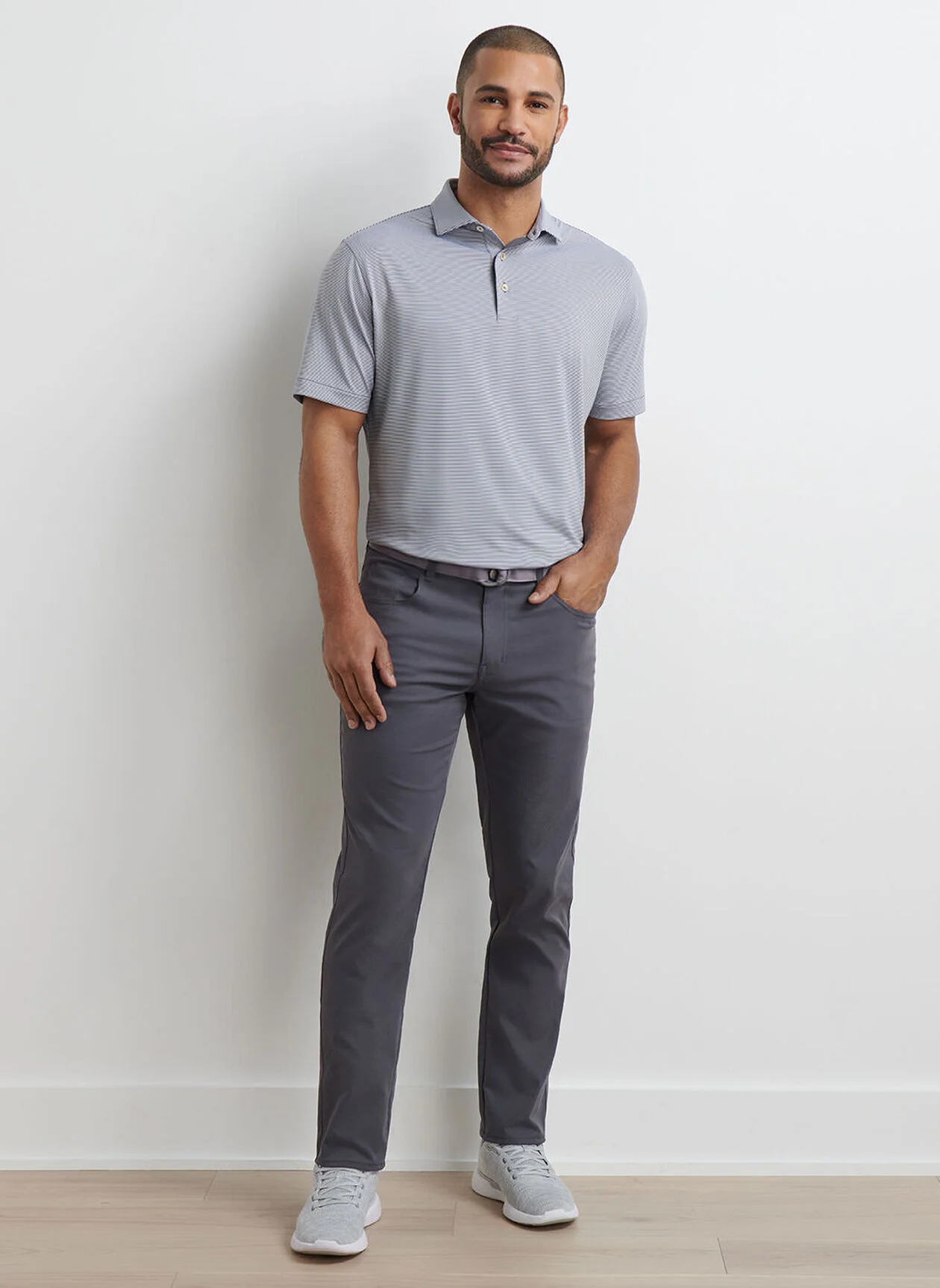 PETER MILLAR Eb66 Performance Five-Pocket Trousers - Men's Classic Fit - Iron Grey - Image 2