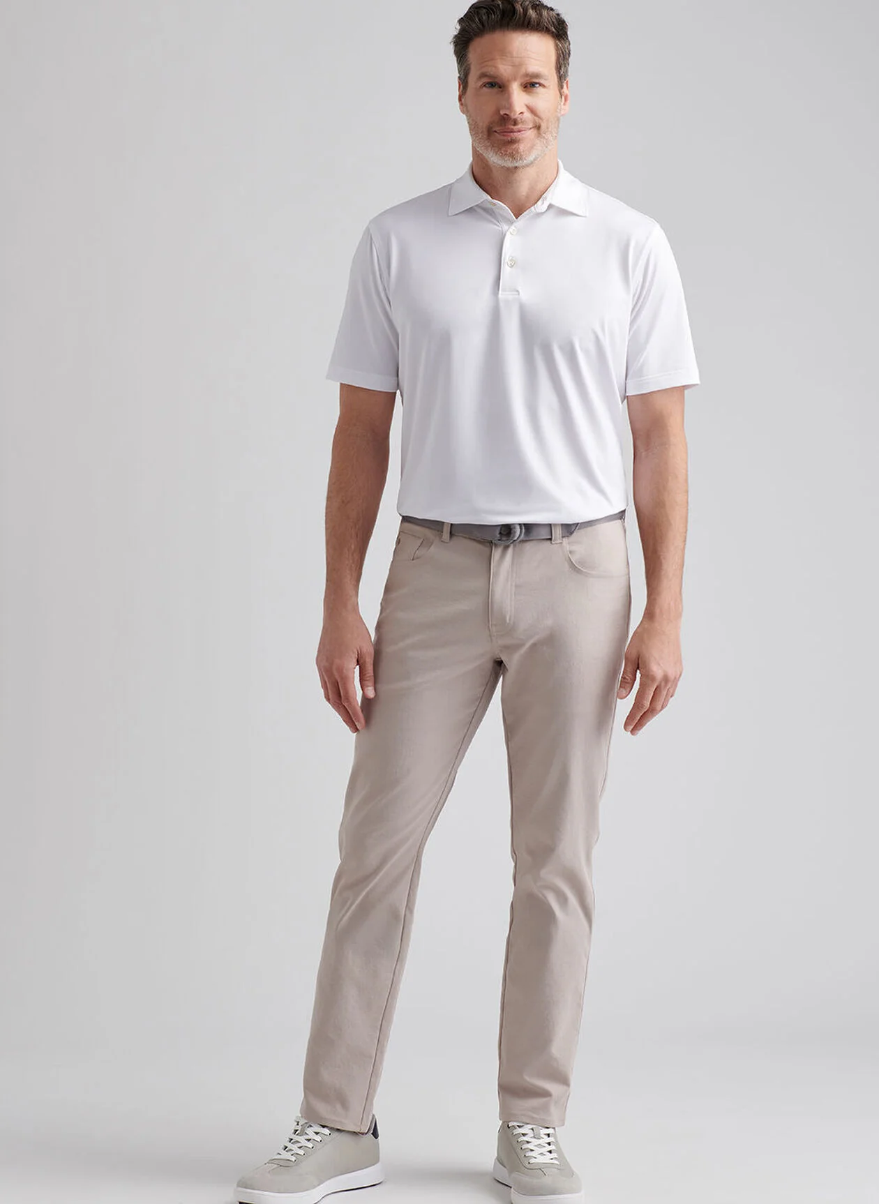 PETER MILLAR Eb66 Performance Five-Pocket Trousers - Men's Classic Fit - Khaki - Image 5