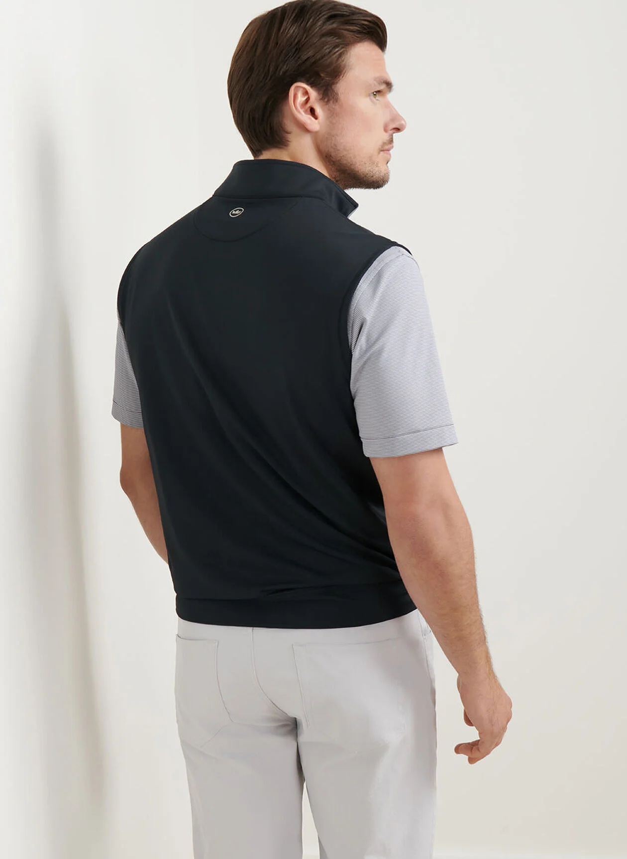 PETER MILLAR Galway Stretch Quarter-Zip Gilet – Men’s Classic Fit – Black - Image 3