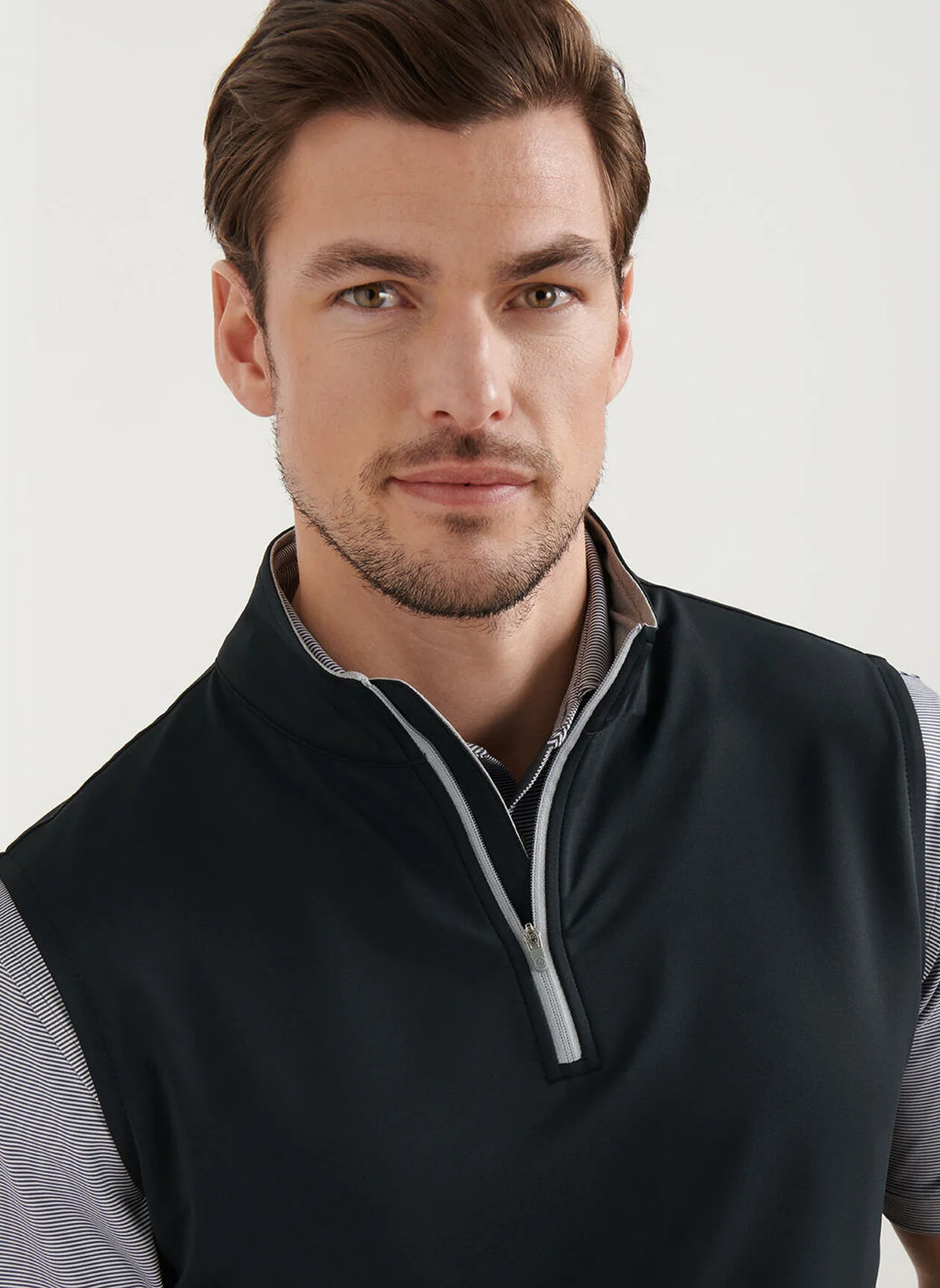 PETER MILLAR Galway Stretch Quarter-Zip Gilet – Men’s Classic Fit – Black - Image 4