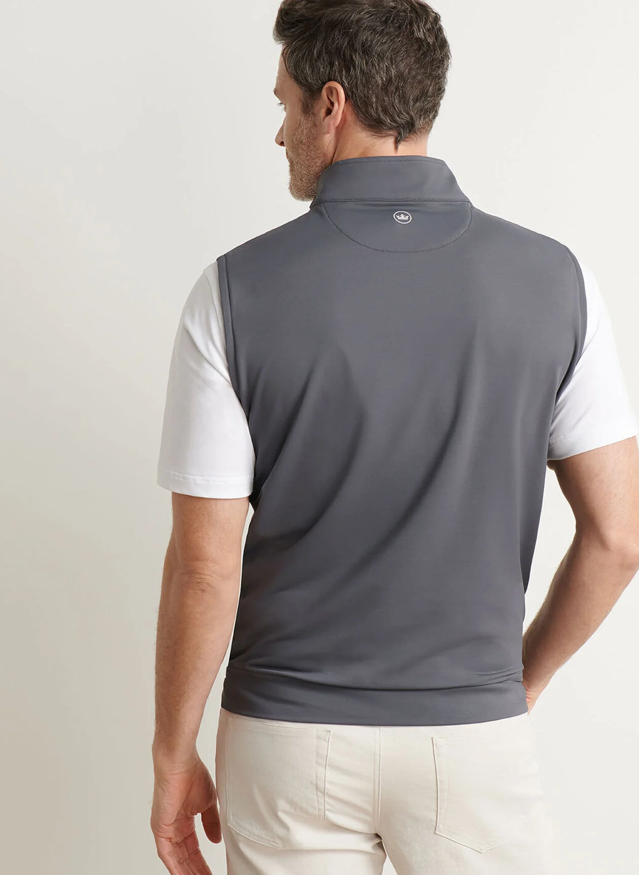 PETER MILLAR Galway Stretch Quarter-Zip Gilet – Men’s Classic Fit – Iron - Image 3