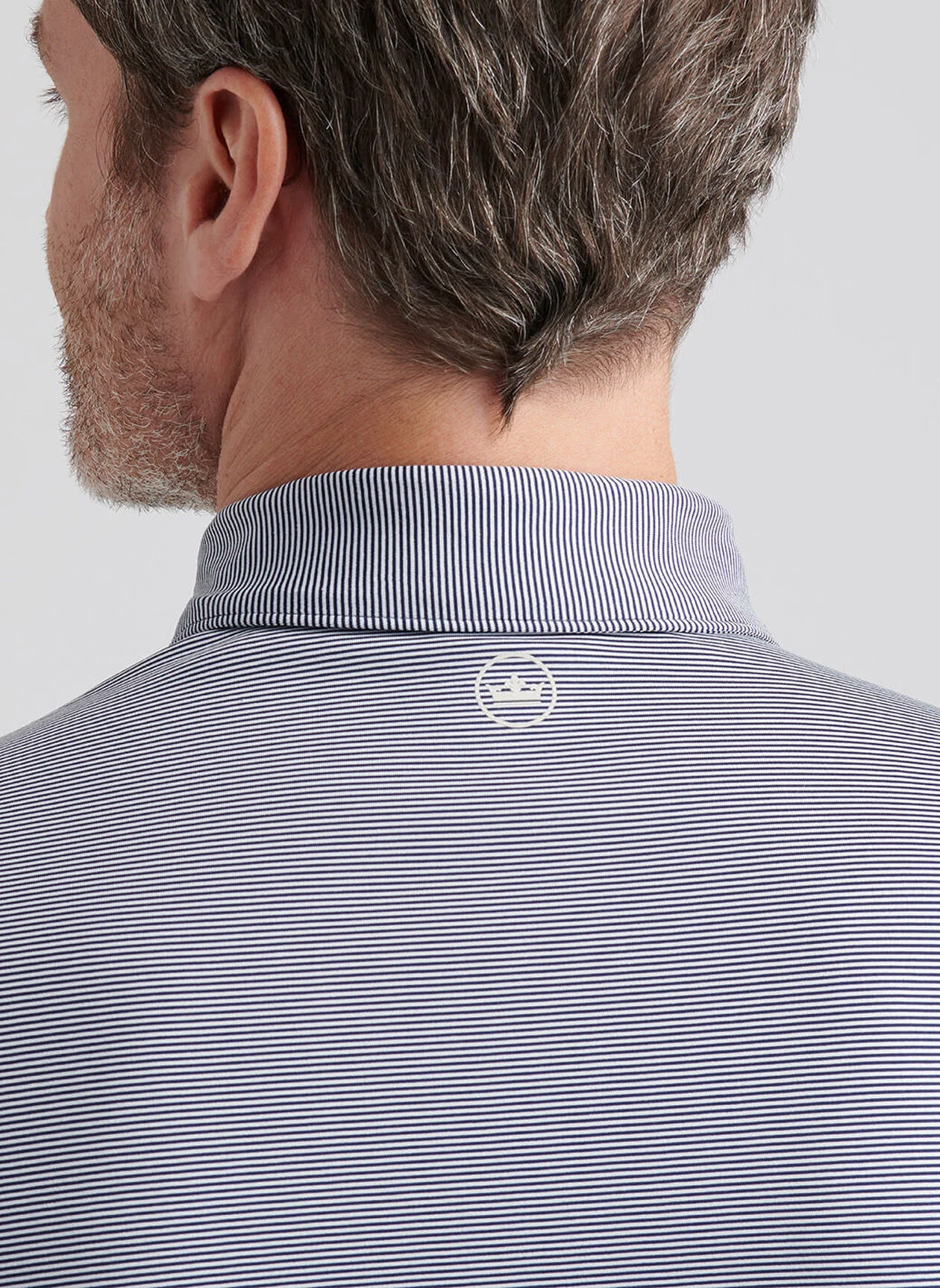 PETER MILLAR Jubilee Stripe Performance Jersey Polo Shirt – Men’s Classic Fit – Navy - Image 4