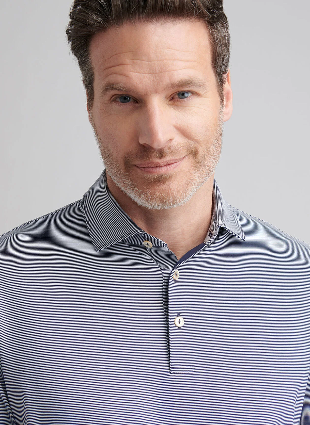 PETER MILLAR Jubilee Stripe Performance Jersey Polo Shirt – Men’s Classic Fit – Navy - Image 5