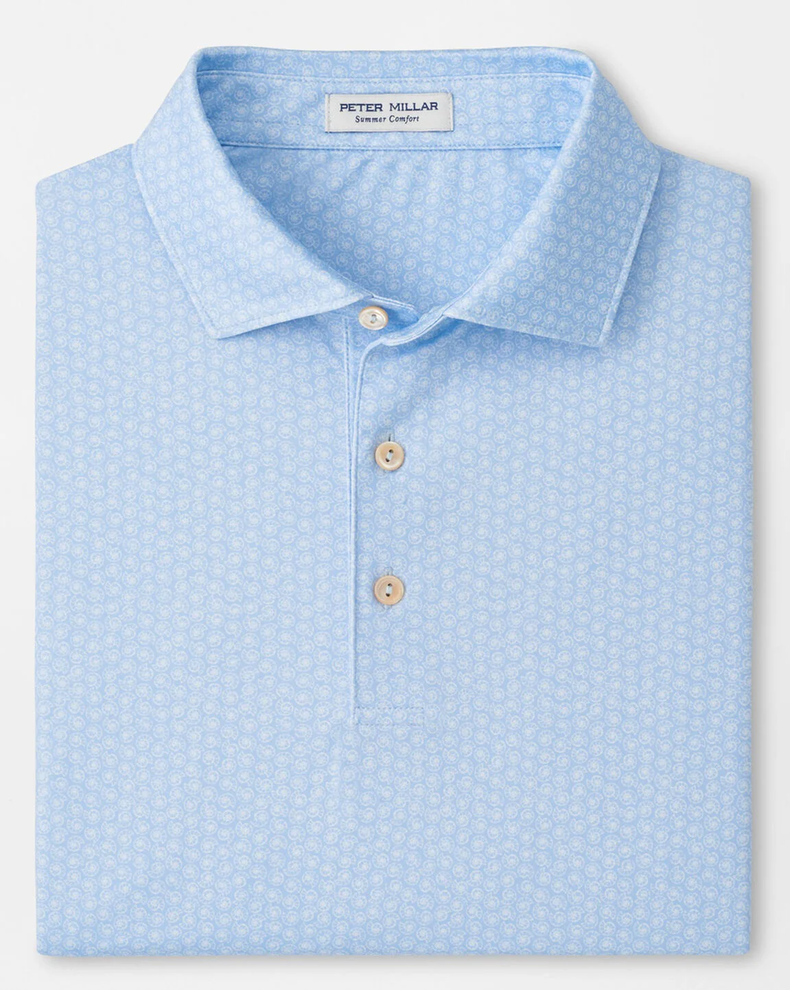 PETER MILLAR Nautilus Performance Jersey Polo Shirt - Men's Classic Fit - Stream Blue