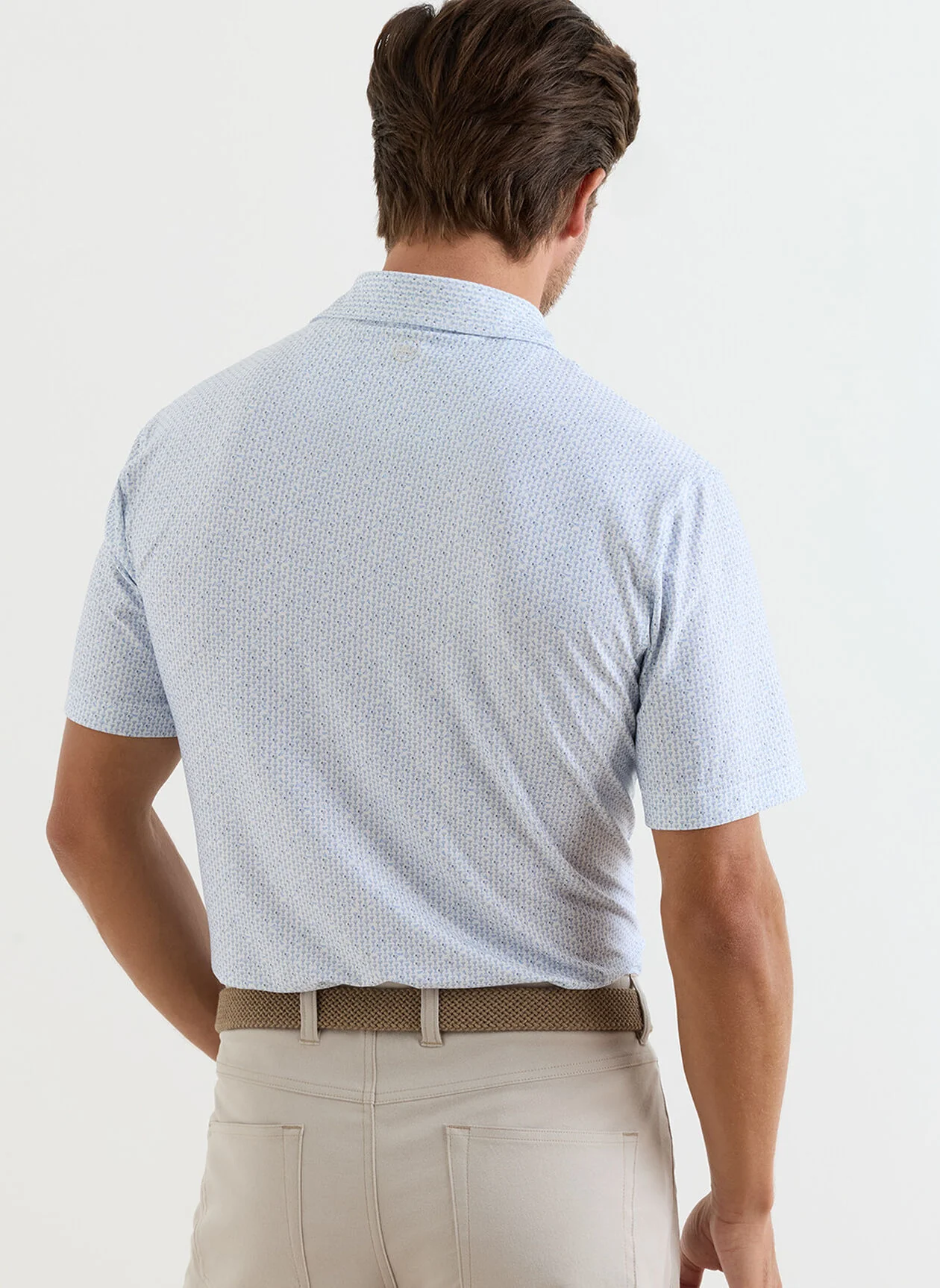 PETER MILLAR Paper Plane Performance Jersey Polo Shirt - Men's Classic Fit - White - Image 3