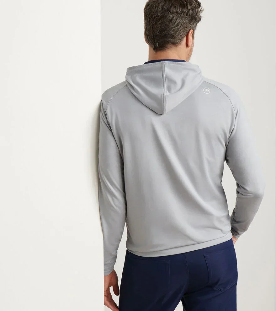 PETER MILLAR Pine Performance Golf Hoodie - Men's - Gale Grey - Image 2