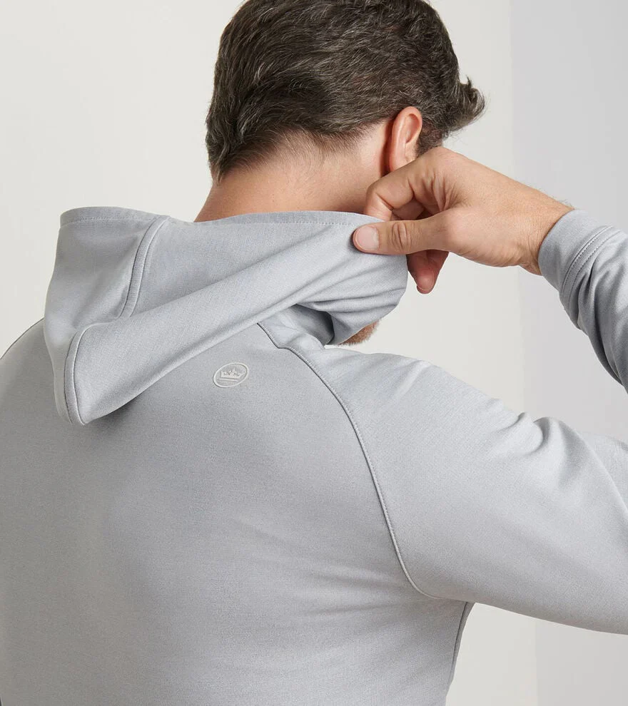PETER MILLAR Pine Performance Golf Hoodie - Men's - Gale Grey - Image 3