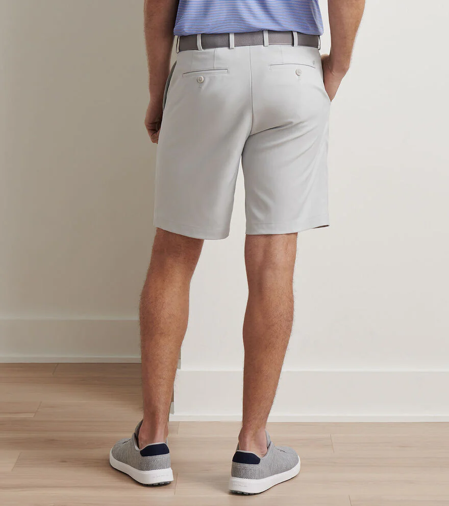 PETER MILLAR Salem Performance Shorts - Men's Classic Fit - British Grey - Image 3