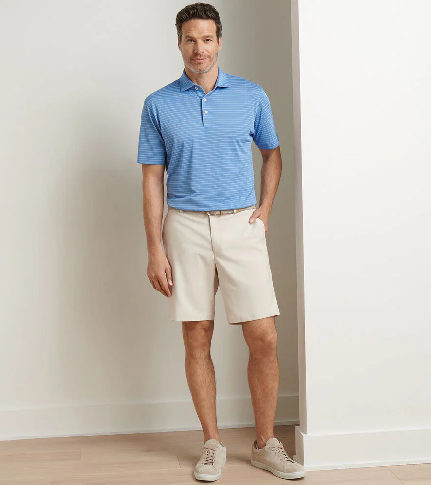 PETER MILLAR Salem Performance Shorts - Men's Classic Fit - Stone - Image 2