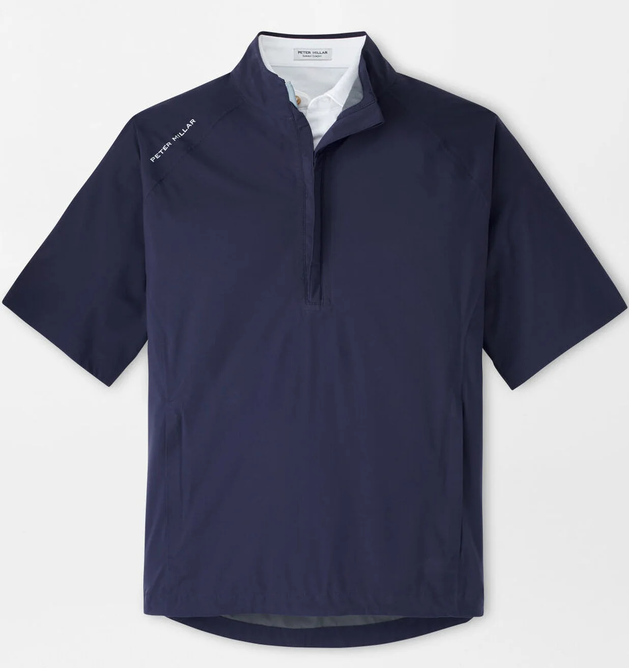 PETER MILLAR Shield Short-Sleeve Waterproof Rain Shell – Men’s – Navy