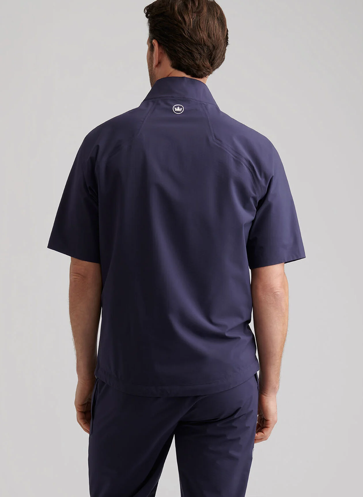 PETER MILLAR Shield Short-Sleeve Waterproof Rain Shell – Men’s – Navy - Image 3