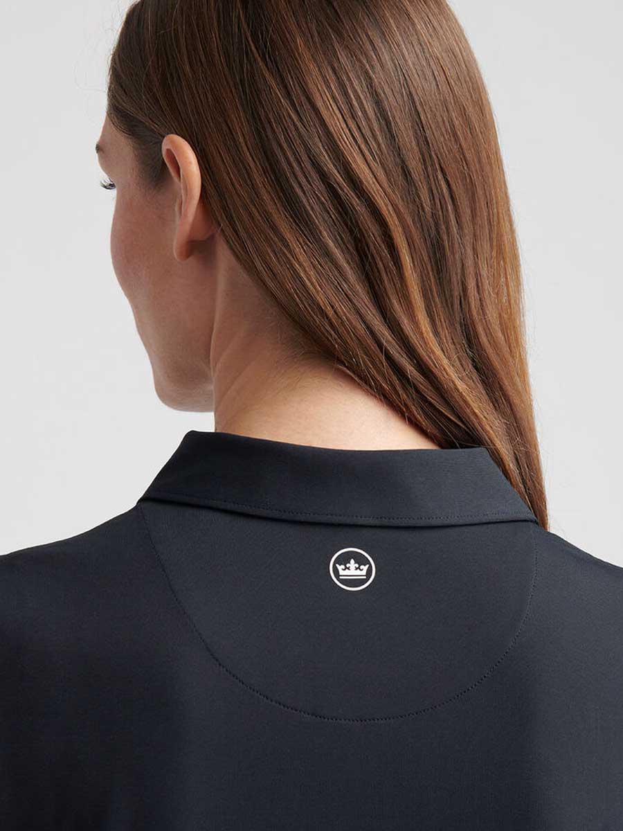 PETER MILLAR Short Sleeved Button Polo - Womens - Black - Image 5