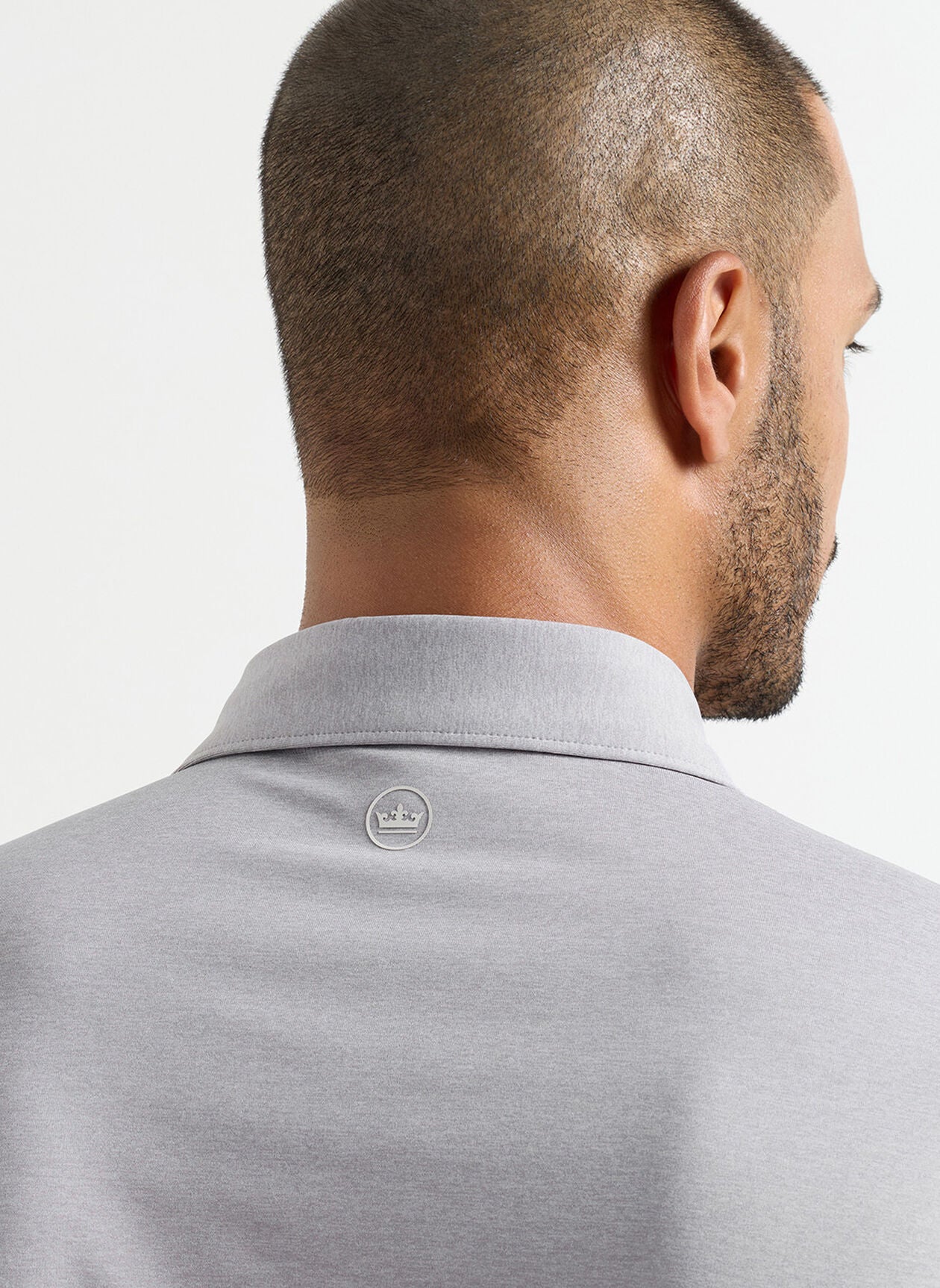 PETER MILLAR Solid Performance Jersey Polo Shirt - Men's Classic Fit - Gale Grey - Image 5