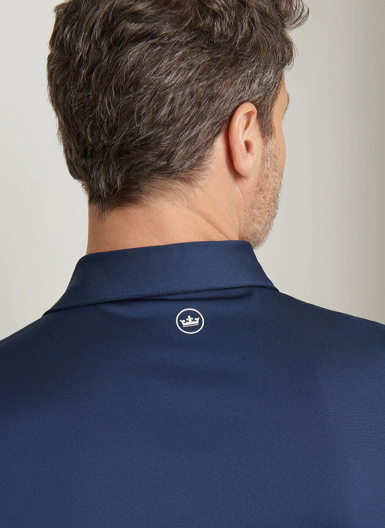 PETER MILLAR Solid Performance Jersey Polo Shirt - Men's Classic Fit - Navy - Image 4