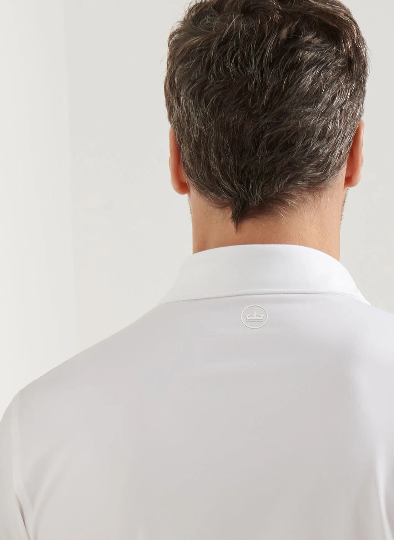PETER MILLAR Solid Performance Jersey Polo Shirt - Men's Classic Fit - White - Image 4