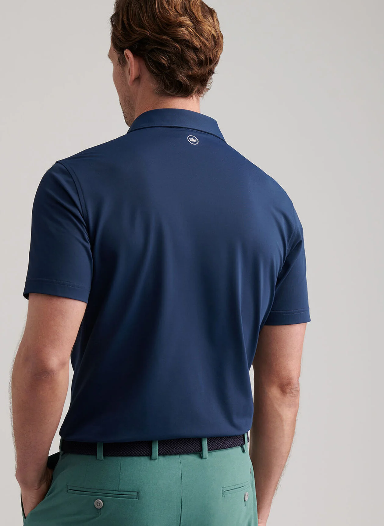 PETER MILLAR Soul Performance Mesh Polo Shirt - Men's Tailored Fit - Navy - Image 3