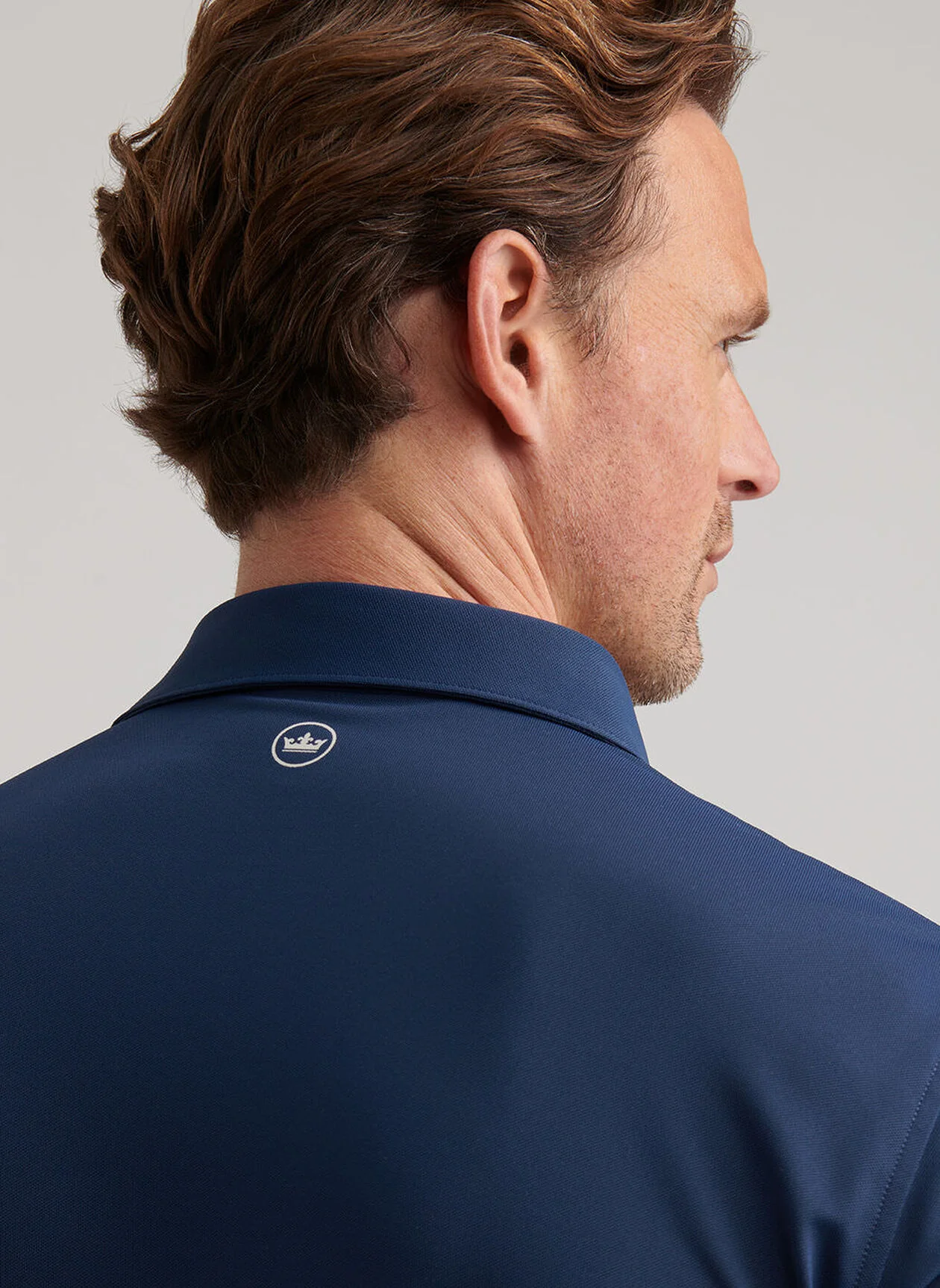 PETER MILLAR Soul Performance Mesh Polo Shirt - Men's Tailored Fit - Navy - Image 4