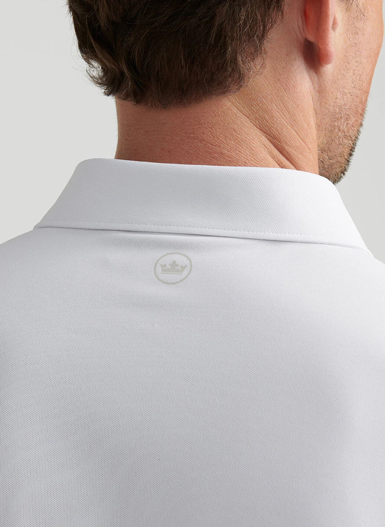 PETER MILLAR Soul Performance Mesh Polo Shirt - Men's Tailored Fit - White - Image 4