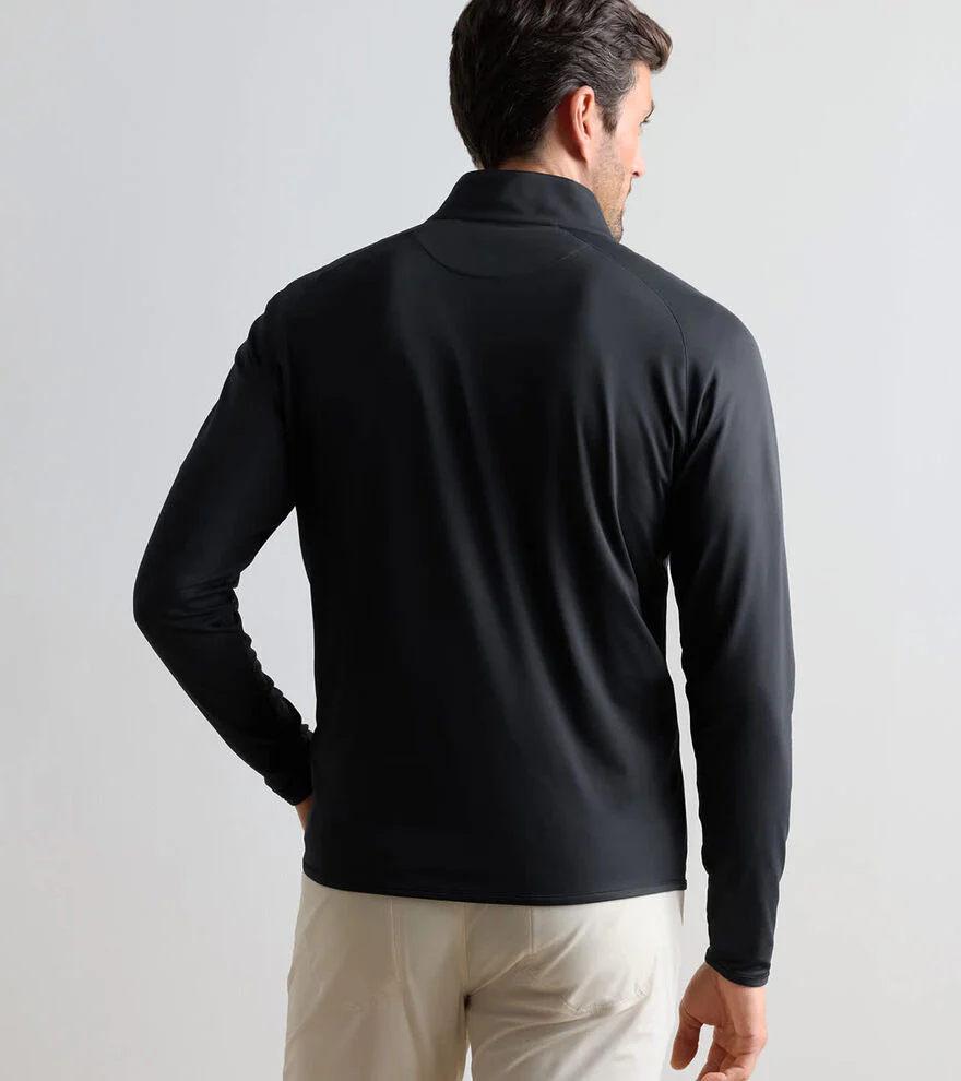 PETER MILLAR Stealth Performance Quarter Zip Sweater - Mens - Black - Image 3