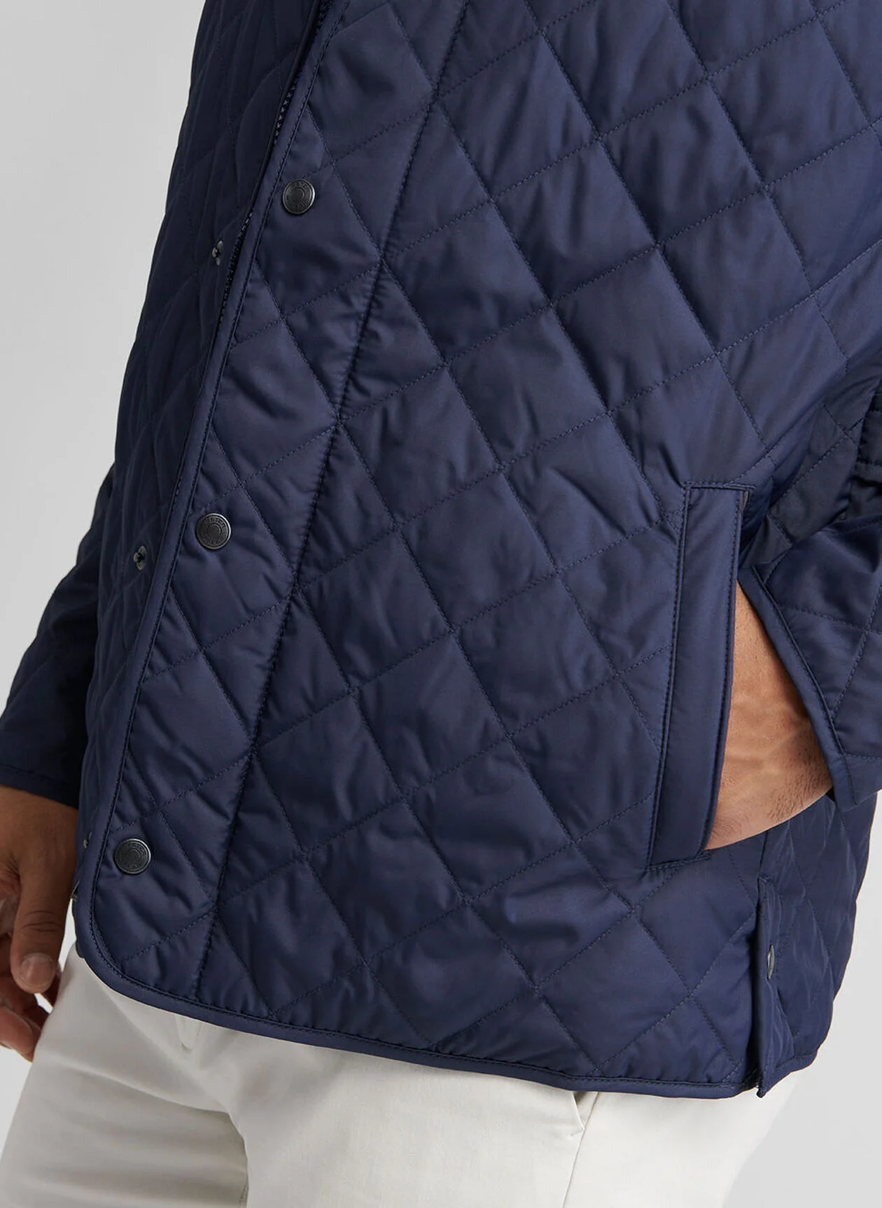PETER MILLAR Suffolk Quilted Coat - Men's Classic Fit - Navy - Image 5