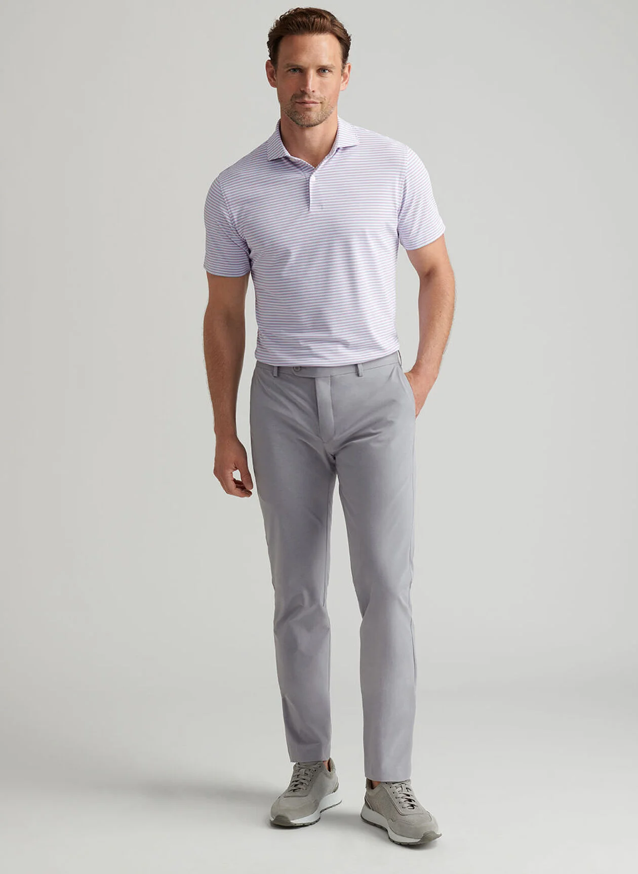 PETER MILLAR Surge Performance Trousers – Men’s Technical Four-Way Stretch – Gale Grey - Image 4