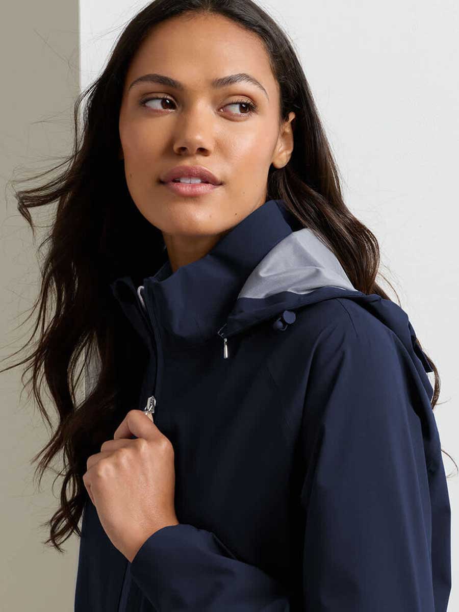 PETER MILLAR Surrey Waterproof Rain Jacket - Womens - Navy - Image 4