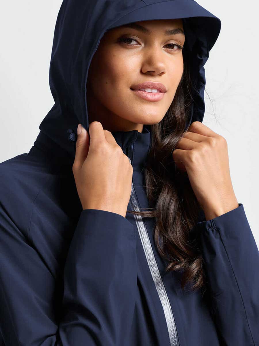 PETER MILLAR Surrey Waterproof Rain Jacket - Womens - Navy - Image 5