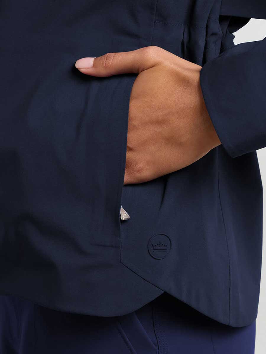 PETER MILLAR Surrey Waterproof Rain Jacket - Womens - Navy - Image 6