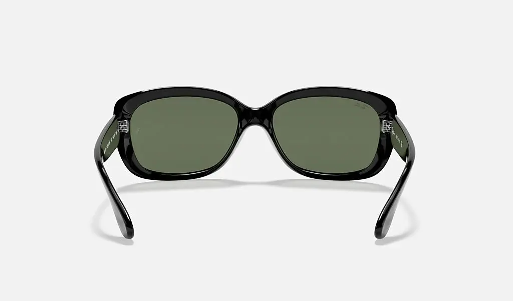 RAY-BAN Jackie Ohh Sunglasses - Black - Crystal Green Lens - Image 4