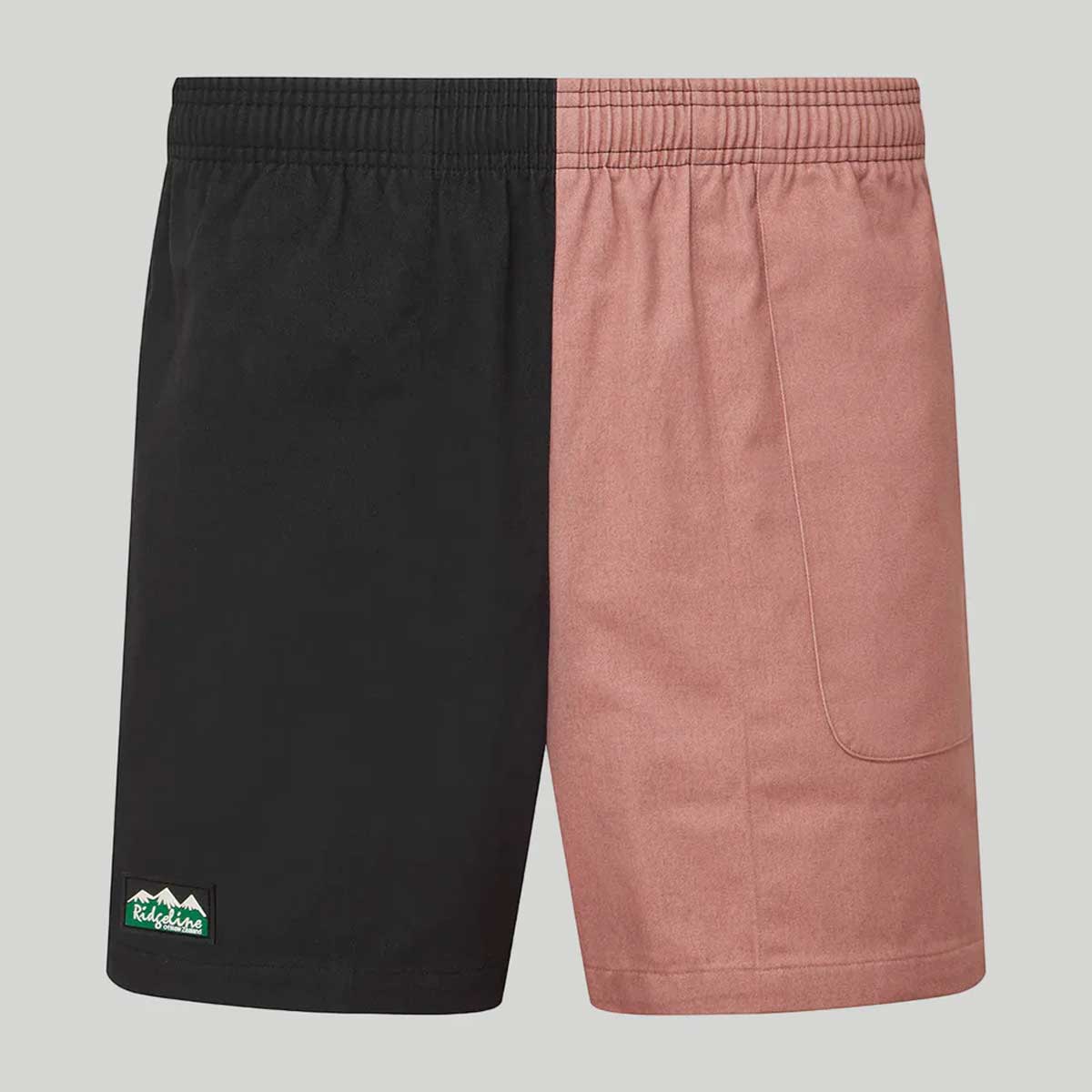 RIDGELINE Hose Down Shorts - Black / Dusky Pink