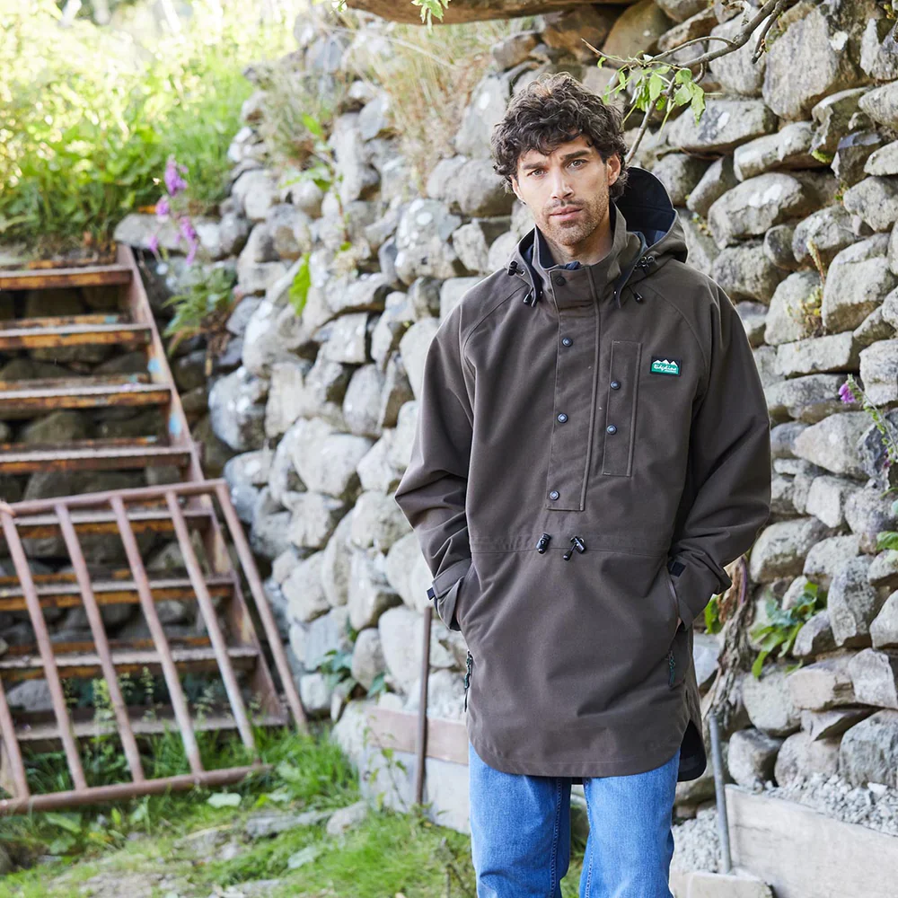 RIDGELINE Mens Monsoon Classic Smock - Bark - Image 7