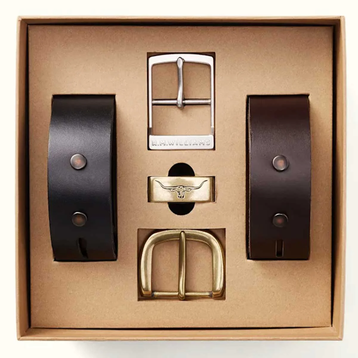 RM WILLIAMS 1.5" Belt Gift Set - Mens - Mid Brown - Image 2