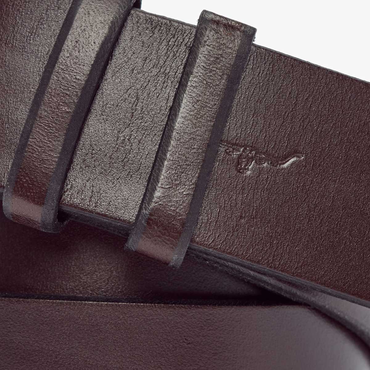 RM WILLIAMS Covered Buckle Belt - Men's CB096 Leather 1.5" - Chestnut - Image 3