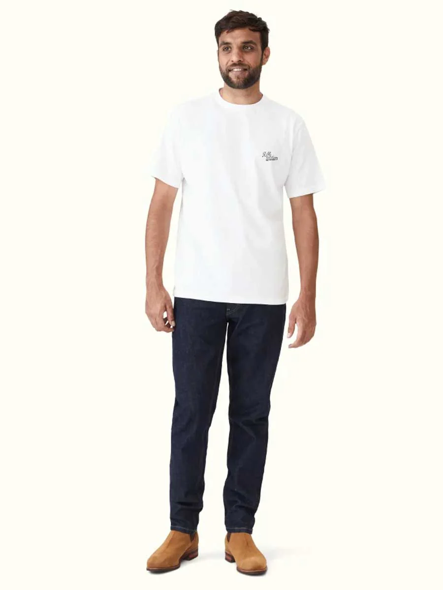 RM WILLIAMS Byron T-Shirt - Men's Crew Neck - White - Image 4