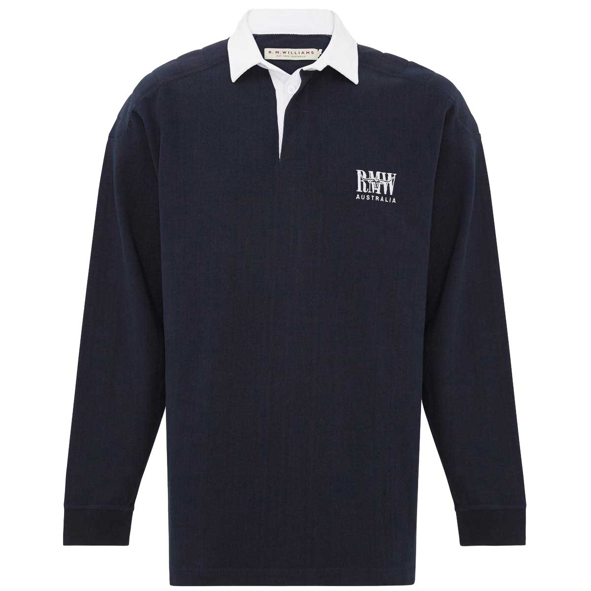 RM WILLIAMS Classic Rugby Shirt - Mens - Navy