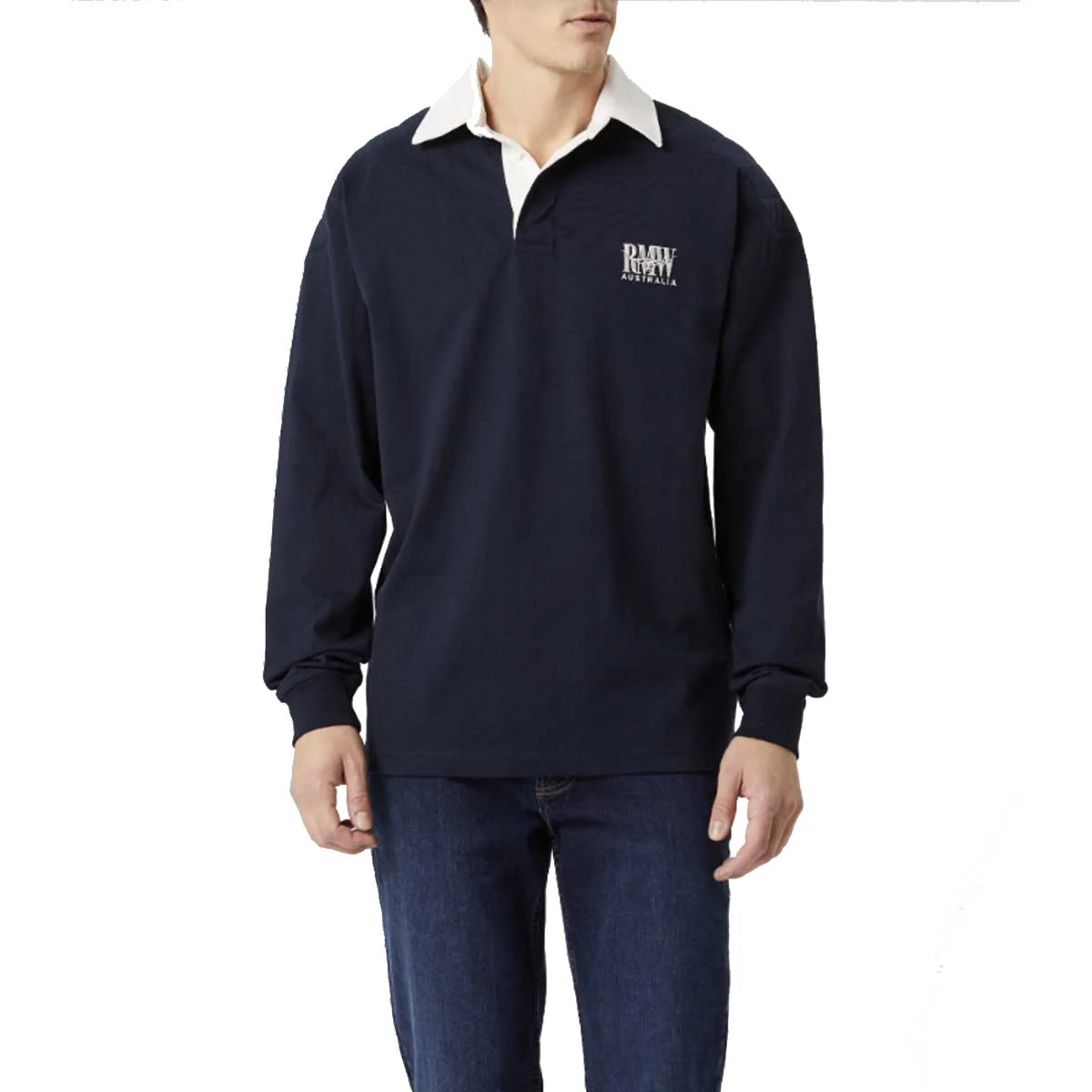 RM WILLIAMS Classic Rugby Shirt - Mens - Navy - Image 2