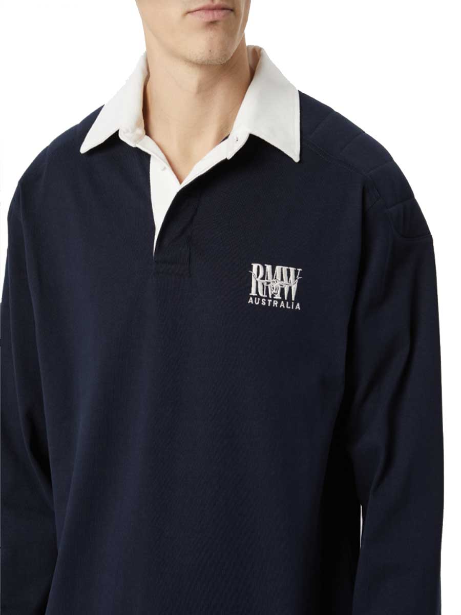 RM WILLIAMS Classic Rugby Shirt - Mens - Navy - Image 4