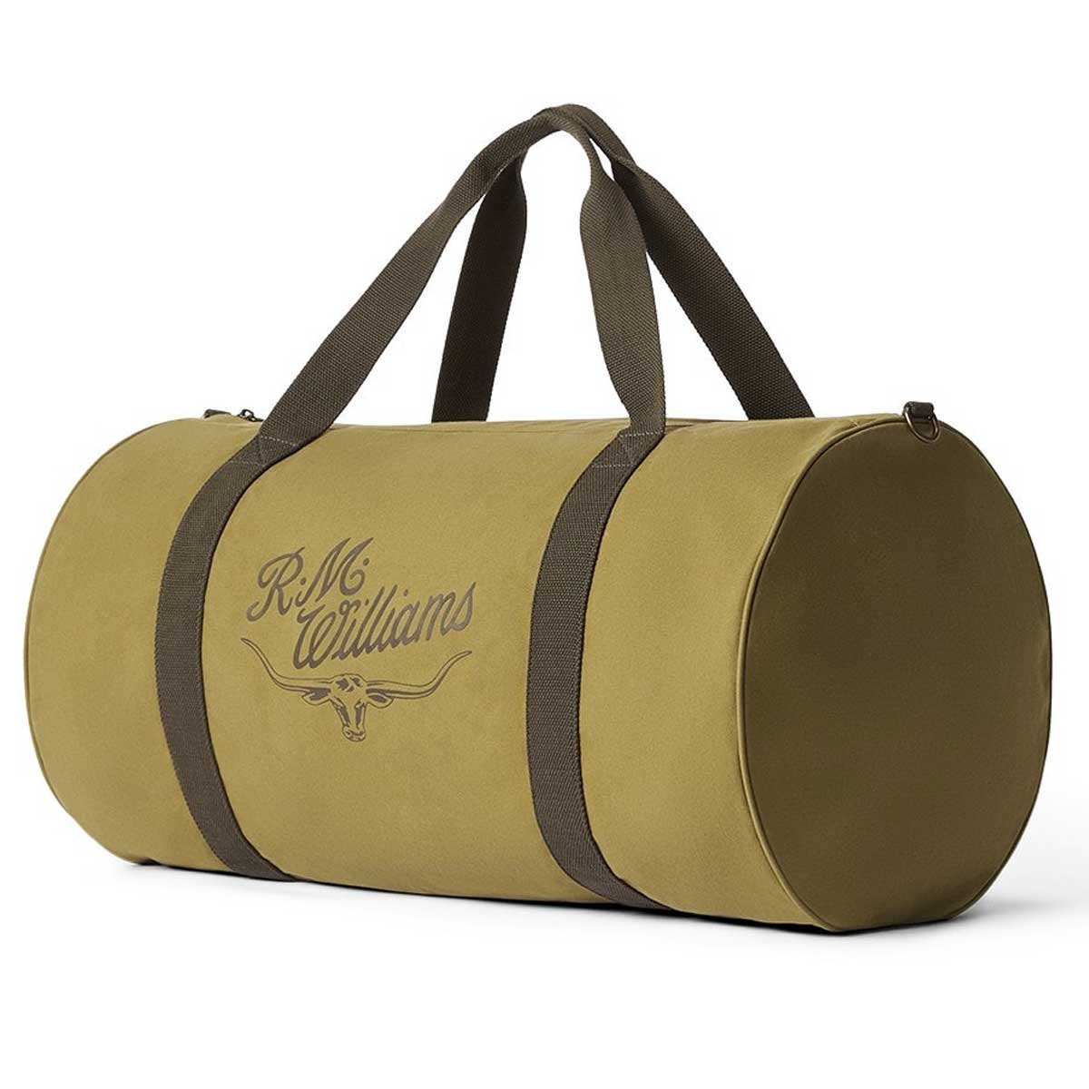 RM WILLIAMS Ditty Bag - Waxed Cotton - Light Olive - Image 5