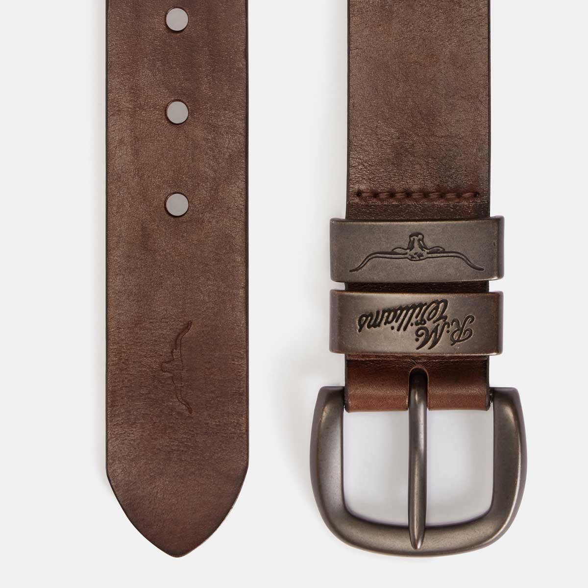 RM WILLIAMS Drover 1.5" Belt - Mens - Light Chocolate - Image 3