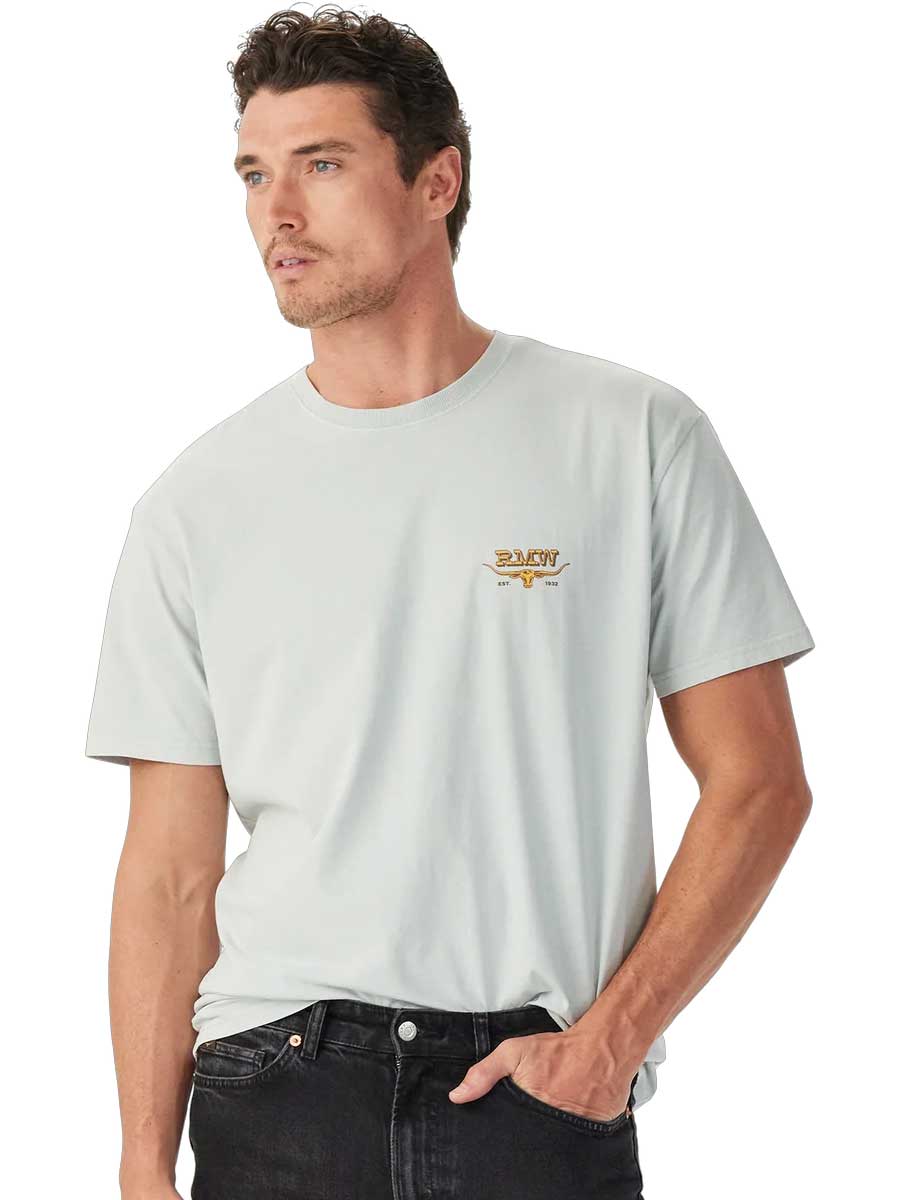 RM WILLIAMS Louth T-Shirt - Men's Crew Neck - Salt - Image 5