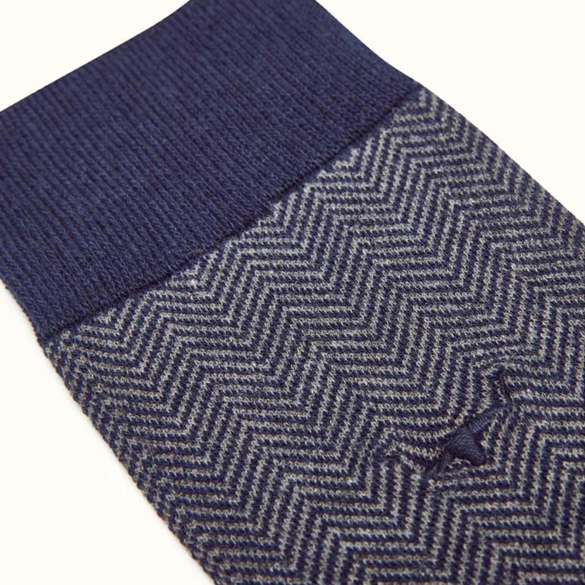 RM WILLIAMS Nelson Men's Cotton Socks - Grey & Navy - Image 2