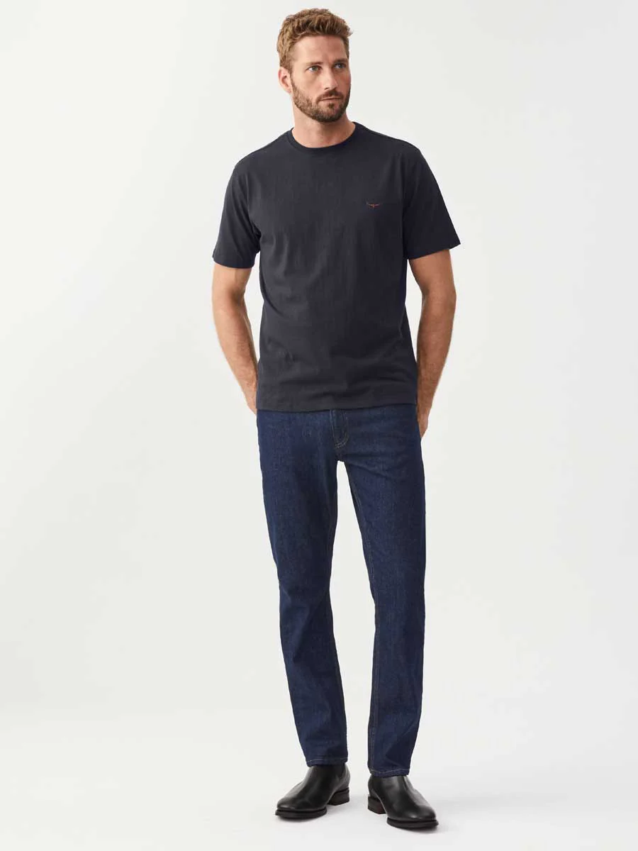 RM WILLIAMS Parson T-Shirt - Men's Crew Neck - Navy - Image 3