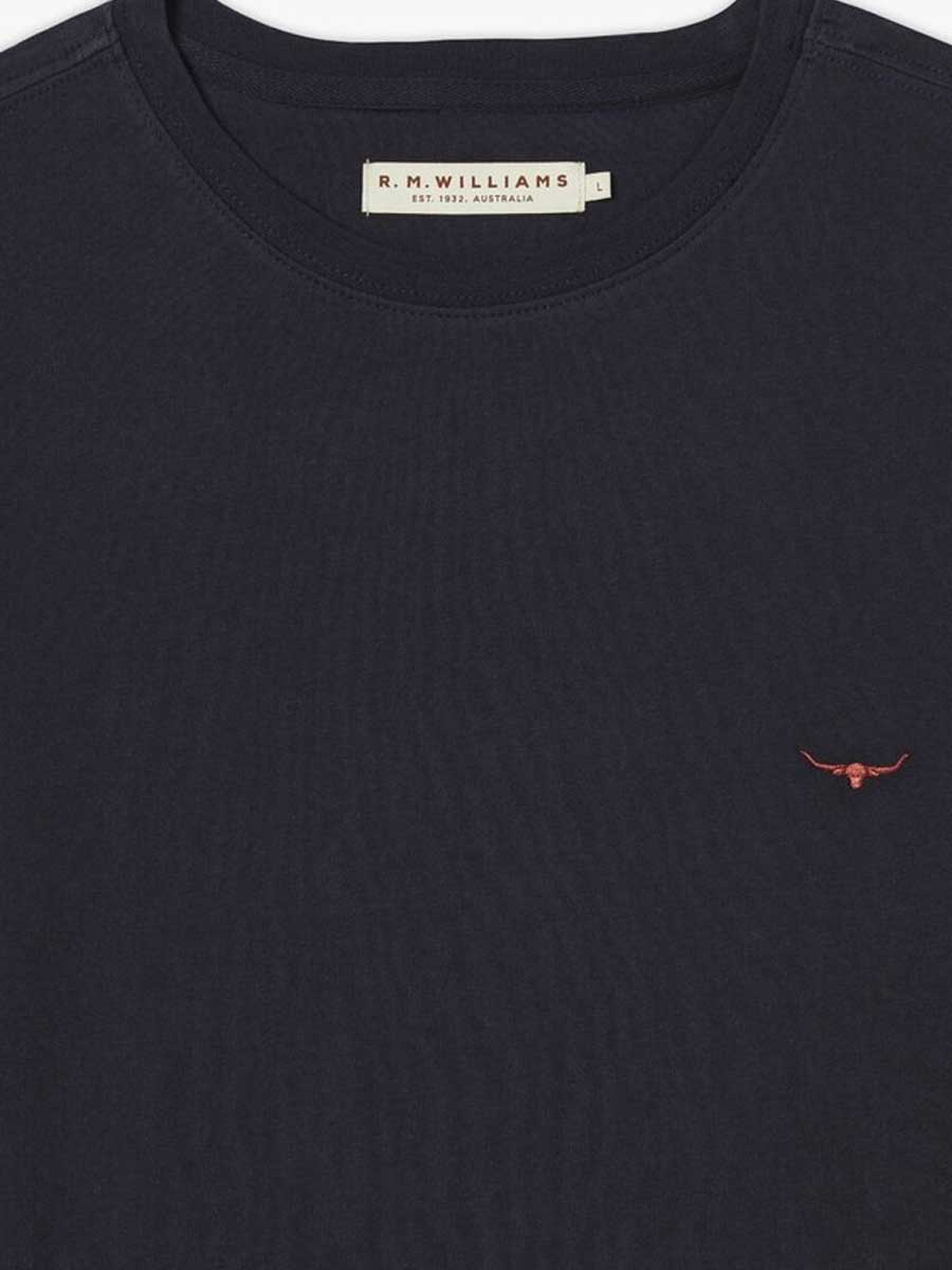 RM WILLIAMS Parson T-Shirt - Men's Crew Neck - Navy - Image 5